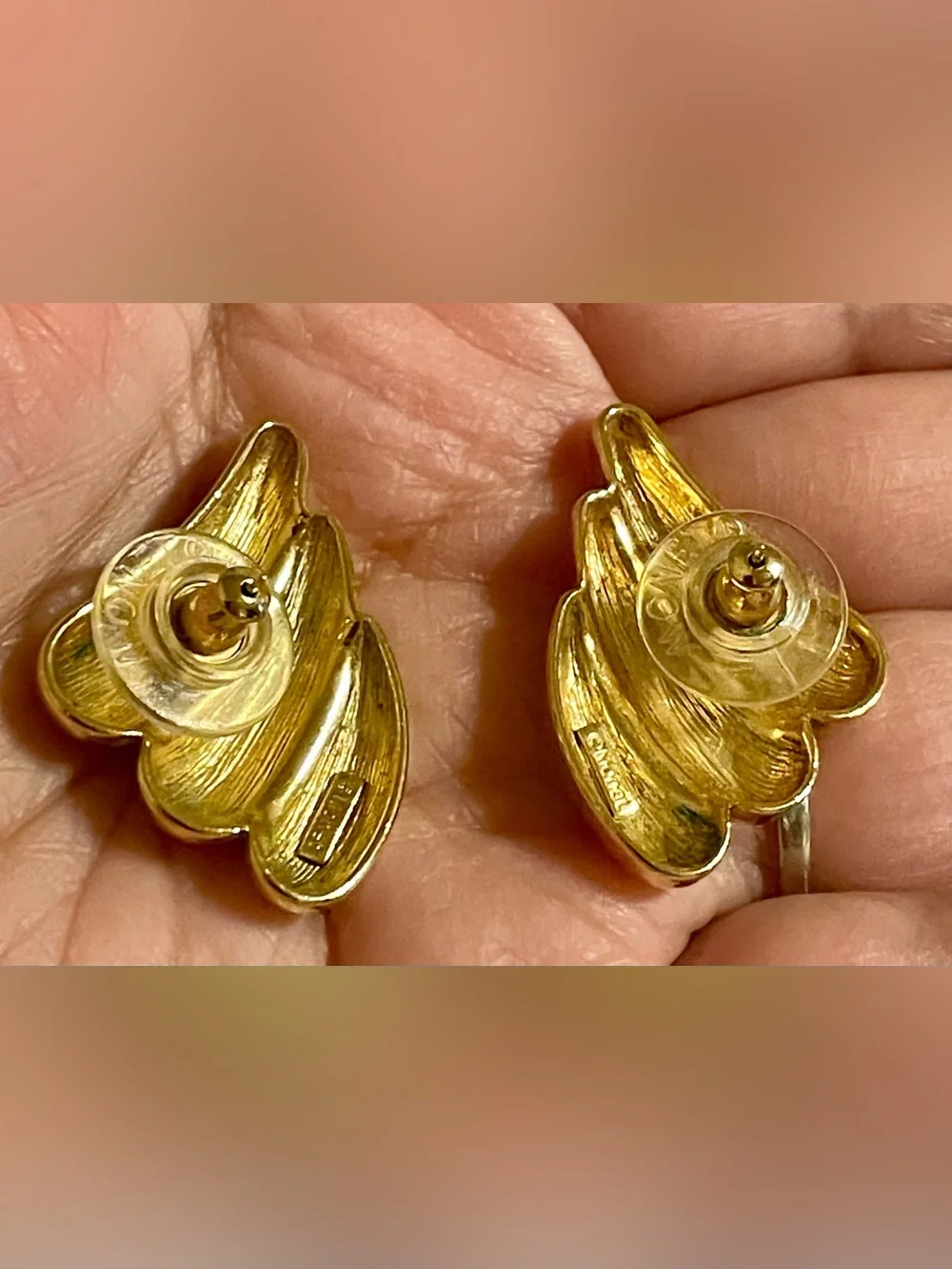 Monet Gold-Tone Sculpted Wing Earrings